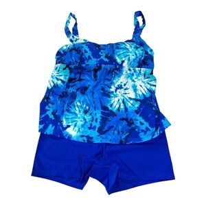 Kim Gravel x Swimsuits for All Women’s Tankini Bathing Suit Set – Size 14 and 12